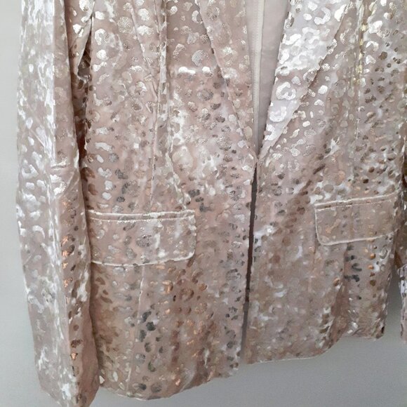 NWT 525 America gold leopard print velvet blazer - Picture 5 of 9